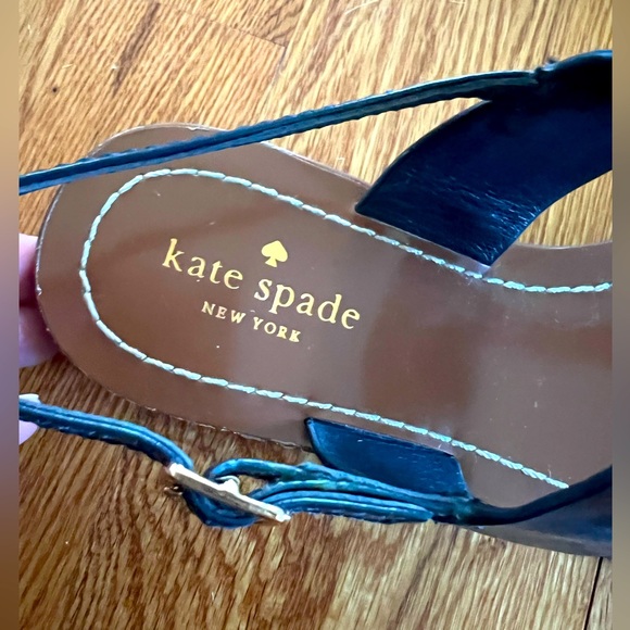 Kate Spade Navy Blue Carolina Sandals with box, size 7.5, excellent like new - Picture 5 of 7